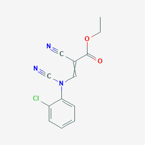 Ethyl 3-[(2-chlorophenyl)(cyano)amino]-2-cyanoprop-2-enoate