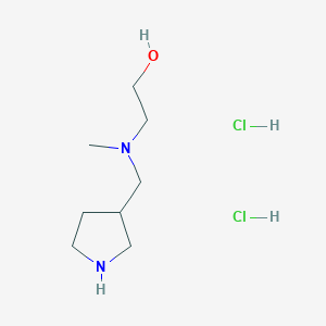 molecular formula C8H20Cl2N2O B1456324 2-[Methyl(3-pyrrolidinylmethyl)amino]-1-ethanol dihydrochloride CAS No. 1220020-93-8