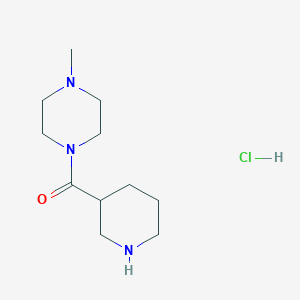 molecular formula C11H22ClN3O B1456325 (4-甲基-1-哌嗪基)(3-哌啶基)甲酮盐酸盐 CAS No. 1217120-39-2
