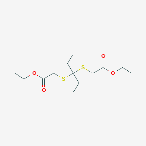 Ethyl 2-[3-(2-ethoxy-2-oxoethyl)sulfanylpentan-3-ylsulfanyl]acetate