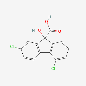 2,5-Dichloro-9-hydroxyfluorene-9-carboxylic acid