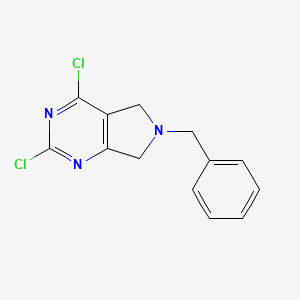 molecular formula C13H11Cl2N3 B1456342 6-Benzyl-2,4-dichloro-6,7-dihydro-5H-pyrrolo[3,4-d]pyrimidine CAS No. 779323-58-9