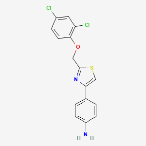 4-{2-[(2,4-Dichlorophenoxy)methyl]-1,3-thiazol-4-yl}aniline