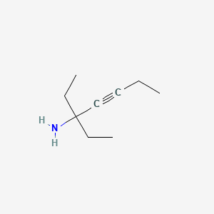 4-Heptyn-3-amine, 3-ethyl-