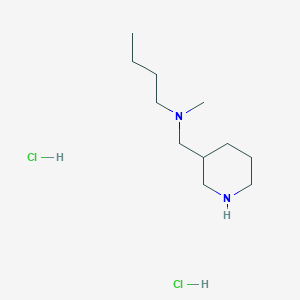molecular formula C11H26Cl2N2 B1456346 n-Methyl-n-(3-piperidinylmethyl)-1-butanamine dihydrochloride CAS No. 1219979-44-8