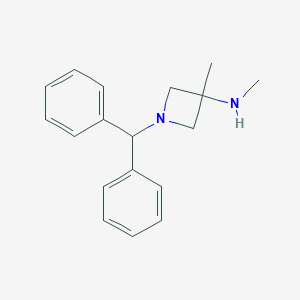 molecular formula C18H22N2 B145635 1-(Diphenylmethyl)-N,3-dimethylazetidin-3-amine CAS No. 133891-60-8