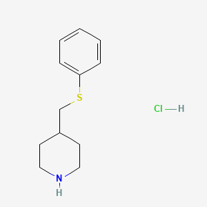 molecular formula C12H18ClNS B1456350 4-[(Phenylsulfanyl)methyl]piperidine hydrochloride CAS No. 875282-60-3