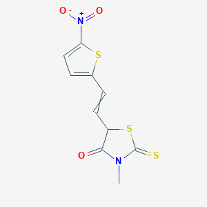 3-Methyl-5-[2-(5-nitrothiophen-2-yl)ethenyl]-2-sulfanylidene-1,3-thiazolidin-4-one