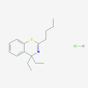 4H-1,3-Benzothiazine, 2-butyl-4,4-diethyl-, hydrochloride