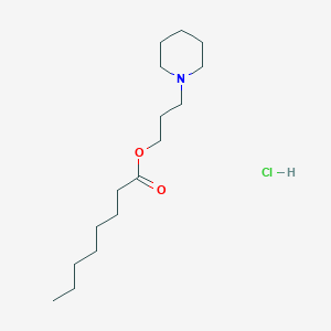 3-Piperidin-1-ylpropyl octanoate;hydrochloride