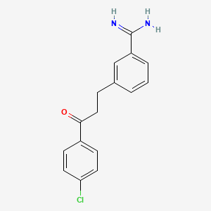 3-[3-(4-Chlorophenyl)-3-oxopropyl]benzene-1-carboximidamide