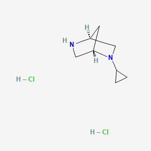 molecular formula C8H16Cl2N2 B1456356 (1S,4S)-2-cyclopropyl-2,5-diazabicyclo[2.2.1]heptane dihydrochloride CAS No. 942311-13-9