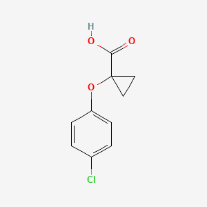 molecular formula C10H9ClO3 B1456366 1-(4-Chlorophenoxy)cyclopropane-1-carboxylic acid CAS No. 1252760-19-2