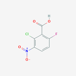 molecular formula C7H3ClFNO4 B1456369 2-Chloro-6-fluoro-3-nitrobenzoic acid CAS No. 206884-30-2