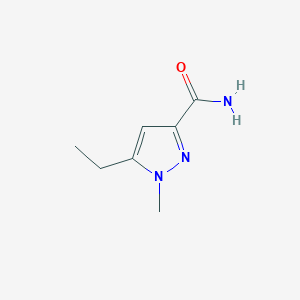 molecular formula C7H11N3O B1456372 5-ethyl-1-methyl-1H-pyrazole-3-carboxamide CAS No. 863751-98-8