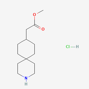 molecular formula C13H24ClNO2 B1456373 2-(3-氮杂螺[5.5]十一烷-9-基)乙酸甲酯盐酸盐 CAS No. 1017540-91-8