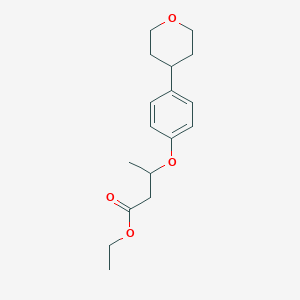 Ethyl 3-[4-(oxan-4-yl)phenoxy]butanoate