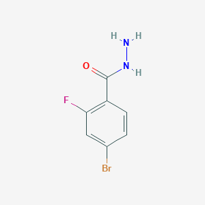 molecular formula C7H6BrFN2O B1456377 4-Bromo-2-fluorobenzohydrazide CAS No. 900805-69-8