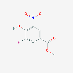 molecular formula C8H6FNO5 B1456378 Methyl 3-fluoro-4-hydroxy-5-nitrobenzoate CAS No. 850335-27-2