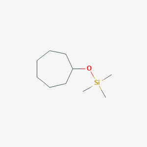 molecular formula C10H22OSi B14563795 Silane, (cycloheptyloxy)trimethyl- CAS No. 61612-52-0