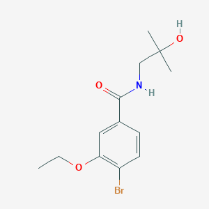 molecular formula C13H18BrNO3 B1456382 4-溴-3-乙氧基-N-(2-羟基-2-甲基丙基)苯甲酰胺 CAS No. 1309682-48-1