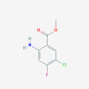 molecular formula C8H7ClFNO2 B1456383 甲基2-氨基-5-氯-4-氟苯甲酸酯 CAS No. 936540-27-1