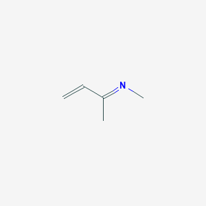 molecular formula C5H9N B14563848 Methanamine, N-(1-methyl-2-propenylidene)- CAS No. 61985-21-5