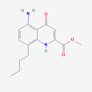 molecular formula C15H18N2O3 B14563856 Methyl 5-amino-8-butyl-4-oxo-1,4-dihydroquinoline-2-carboxylate CAS No. 61644-38-0