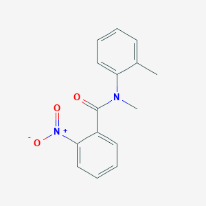 molecular formula C15H14N2O3 B14563904 Benzamide, N-methyl-N-(2-methylphenyl)-2-nitro- CAS No. 61494-29-9