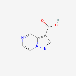 molecular formula C7H5N3O2 B1456392 Pyrazolo[1,5-A]pyrazine-3-carboxylic acid CAS No. 53902-76-4