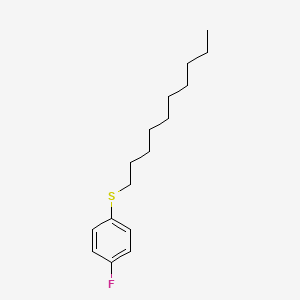 molecular formula C16H25FS B14563943 Benzene, 1-(decylthio)-4-fluoro- CAS No. 61671-40-7