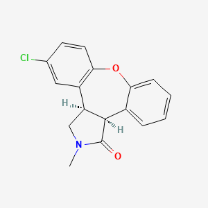 molecular formula C17H14ClNO2 B1456395 (3aR,12bS)-5-chloro-2-methyl-2,3,3a,12b-tetrahydro-1H-dibenzo[2,3:6,7]oxepino[4,5-c]pyrrol-1-one CAS No. 912356-09-3