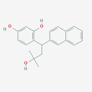 4-[3-Hydroxy-3-methyl-1-(naphthalen-2-yl)butyl]benzene-1,3-diol