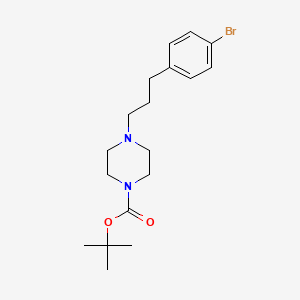 molecular formula C18H27BrN2O2 B1456410 叔丁基4-(3-(4-溴苯基)丙基)哌嗪-1-羧酸酯 CAS No. 1197291-81-8