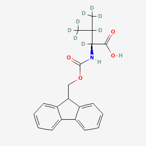 molecular formula C20H21NO4 B1456412 N-[(9H-Fluoren-9-ylmethoxy)carbonyl]-L-valine-2,3,4,4,4,4',4',4'-d8 CAS No. 1007834-06-1