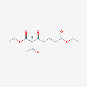 molecular formula C13H20O6 B14564174 Diethyl 2-acetyl-3-oxoheptanedioate CAS No. 61983-62-8