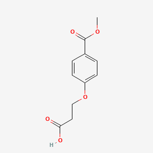 molecular formula C11H12O5 B1456418 Benzoic acid, 4-(2-carboxyethoxy)-, 1-methyl ester CAS No. 72155-09-0