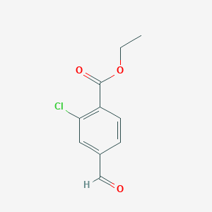 molecular formula C10H9ClO3 B1456420 2-氯-4-甲酰苯甲酸乙酯 CAS No. 1373029-09-4