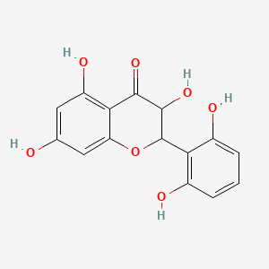molecular formula C15H12O7 B1456424 2',3,5,6',7-Pentahydroxyflavanone CAS No. 80366-15-0