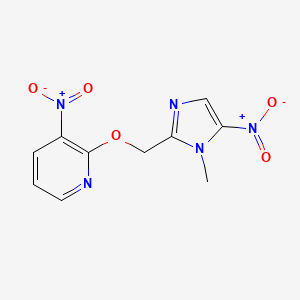 2-[(1-Methyl-5-nitro-1H-imidazol-2-yl)methoxy]-3-nitropyridine