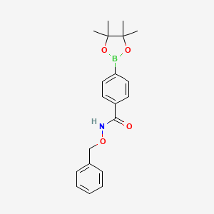 molecular formula C20H24BNO4 B1456425 N-苄氧基-4-(4,4,5,5-四甲基-[1,3,2]二氧杂硼环丁烷-2-基)-苯甲酰胺 CAS No. 2096330-26-4