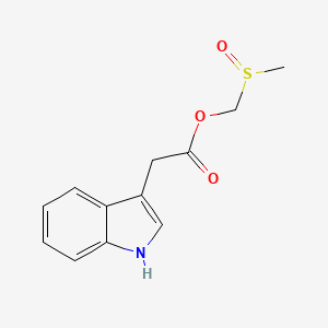 (Methanesulfinyl)methyl (1H-indol-3-yl)acetate