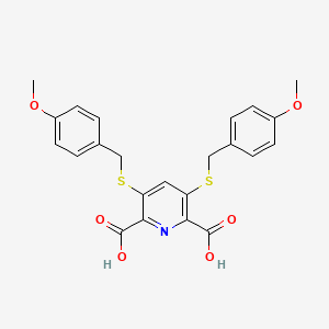 3,5-Bis{[(4-methoxyphenyl)methyl]sulfanyl}pyridine-2,6-dicarboxylic acid