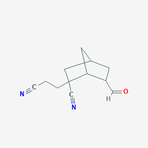 2-(2-Cyanoethyl)-6-formylbicyclo[2.2.1]heptane-2-carbonitrile