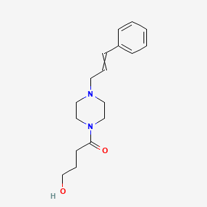 4-Hydroxy-1-[4-(3-phenylprop-2-EN-1-YL)piperazin-1-YL]butan-1-one