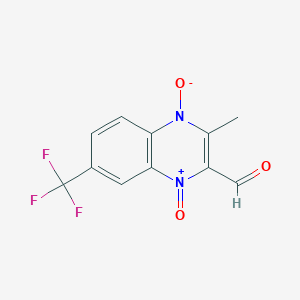 2-Formyl-3-methyl-1-oxo-7-(trifluoromethyl)quinoxalin-1-ium-4(1H)-olate