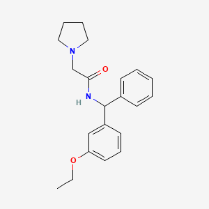 N-[(3-Ethoxyphenyl)(phenyl)methyl]-2-(pyrrolidin-1-yl)acetamide