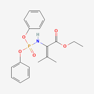 Ethyl 2-[(diphenoxyphosphoryl)amino]-3-methylbut-2-enoate