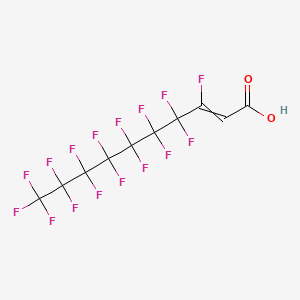 molecular formula C10H2F16O2 B1456437 3,4,4,5,5,6,6,7,7,8,8,9,9,10,10,10-十六氟癸-2-烯酸 CAS No. 70887-84-2