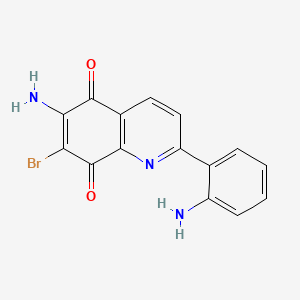 5,8-Quinolinedione, 6-amino-2-(2-aminophenyl)-7-bromo-